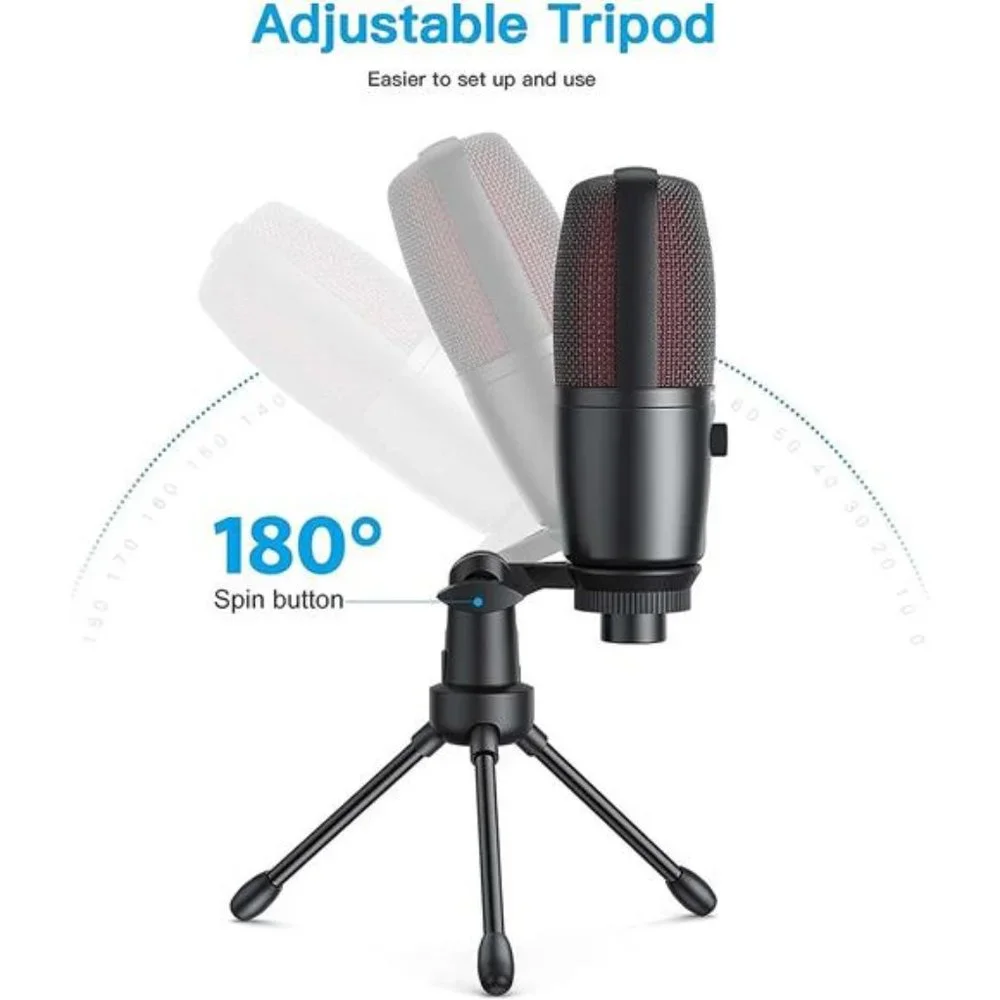USBMicrophone,Condenser Microphone Kit for Computer,Podcast Mic Set,PC Condenser